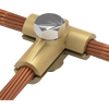 Conector tipo T de latón para diametro 50-70 mm2 cable (1/0-2/0 AWG)