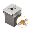 Molde de grafito horizontal unión en T horizontal de cable 2/0 AWG (pasante) con cable 2/0 AWG (terminal).