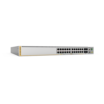 Switch Inteligente Empresarial para Distribución, PoE+, Stackable, Capa 3, 24 puertos Gbps + 4 puertos SFP+ 10 G, 740 W, Doble fuente PSU, Serie x530L