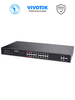 VIVOTEK AW-GEL-205A-260 - Switch PoE 20 puertos Administrable Lite, 16 puertos GE 30W PoE, 4 puertos GE 90W PoE, 2 puertos GE UTP, 2 puertos GE SFP lite, 40 Gbps, 260W totales, PoE Extendido 250 Mts, NDAA