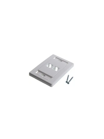 BELDEN AX101433- Placa frontal de 2 puertos color blanca / Compatible con jack 10GX, CAT6+ y CAT5E MDVO / SOBREPEDIDO