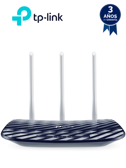 TP-LINK Archer C20 - Ruteador WiFi AC 733Mbps con 1 puerto WAN RJ45 Fast Ethernet, 4 puertos LAN RJ45 Fast Ethernet y 3 antenas fijas. MCI2 TPMCIQ2