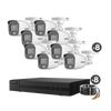 Kit TurboHD 1080p / DVR 8 Canales / 8 Cámaras Bala ColorVu con Microfono Integrado / Fuente de Poder / Accesorios de Instalación