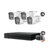 Kit TurboHD 1080p / DVR 4 Canales / 4 Cámaras Bala ColorVu con Microfono Integrado / Fuente de Poder / Accesorios de Instalación