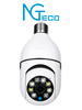 NGTECO NGSH01C2IN - Cámara Inteligente WiFi / 3MP / Visión PTZ 355° / Lente HD 4mm / Visión Nocturna IR + Luz Blanca / Audio 2 Vias / Almacenamiento Local y en la Nube / Onvif / Compatible con Alexa y Asistente de Google