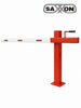 SAXXON EH30L - Barrera manual para control de acceso vehicular / 3 Metros / Brazo de aluminio / REFLEJANTES / Color Rojo / Sobre Pedido T. E. de 2 a 3 Semanas