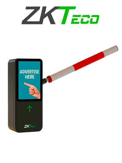 ZKTECO BG-LCD100L/R 4m - Barrera Vehicular con Brazo Recto 4m, Pantalla LCD TFT 21.5, Software ZKBioMedia para Publicidad Motor Brushless, Velocidad Ajustable 0.6s~3s, Configuración mediante App ZKEasyGo vía Wi-Fi Local ZKB HD8