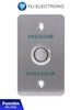 YLI PBK814BLED - Botón de Salida Mecánico, Indicador LED Azul, Acero Inoxidable, 12 VCC, Función NC/NO HD5