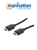 MANHATTAN 355353 - Cable HDMI de Alta Velocidad con Canal Ethernet, Versión Premium / 4K@60Hz UHD, HEC, ARC, 3D / ancho de banda de 18 Gbps / HDMI Macho a Macho, Blindado /3.0 m 3 ft. / Negro