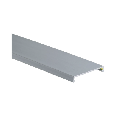Tapa para Canaleta Ranurada, de 3.25 in de Ancho, 1.38 m de Largo, Color Gris