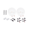 Kit completo de radio C5C con Antena TXP4865D34DP de 34 dBi, Frecuencia (4.9-6.5 GHz), para hasta 65 km, PoE, cable de alimentación y Jumpers Incluidos