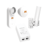 Kit de radios C5X, rango de frecuencia extendida (4.9 a 6.4 GHz), incluye inyector POE, montaje universal para tubo o poste Y una antena de 16 dBi
