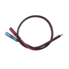 Cables en paquete dual / cable rojo y negro / 30 cm / terminal F1 en un extremo / puntas libres en el otro / Conexión a baterías de respaldo.