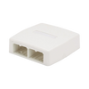 Caja de Montaje en Superficie, Para 4 Módulos Mini-Com, Color Blanco