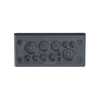 Pasacables Rectangular de Membrana, IP66, 3.39 x 1.42, 12 orificios, para Cables no Terminados. Color Negro