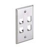 Placa de Pared Vertical, de Acero Inoxidable, Salida Para 4 Puertos Mini-Com