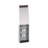 Placa de Pared Vertical, Resistente al Agua con Protección IP56, Acepta 4 Módulos Mini-Com, Color Claro