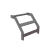 (CHCVET1X12EPK) CURVA VERTICAL EXTERIOR TUBULAR 1.5 DE PERALTE X 12 ANCHO PINTURA EPOX COLOR NEGRO, INCLUYE COPLe y tornilleria