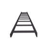 Escalera Tubular de 1.5 de Peralte y 12 de Ancho y 3.05 Metros de Largo, Pintura Epóxica Color Negro, Ideal Para Utilizarse en Centros de Datos o Cuartos de Telecomunicacionesl, incluye Coples y Tornillería