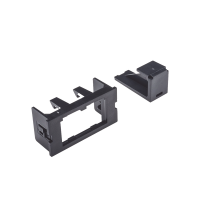 Adaptador de 2 Módulos Mini-Com, Para Marcos Interlink, Color Negro, 1 Pieza