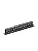 SAXXON CO-24P - Organizador de cables horizontal con tapa para rack de19 / 1U / 24 posiciones / Color Negro / Tapa y Base Metálica