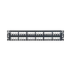 Panel de Parcheo Modular Mini-Com (Sin Conectores), Plano, Totalmente Blindado, de 48 puertos, 2UR