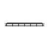 Panel de Parcheo Modular Mini-Com (Sin Conectores), Plano de Instalación al Ras, Sin Blindaje, de 24 puertos, 1UR