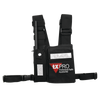 Pechera Universal con soporte para radio, sostén de bolígrafo y seguridad para la bolsa con cinta adherente. Logo TX-PRO.