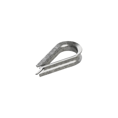 Guardacabos/cuello 1/4 acero con electro galvanizado.