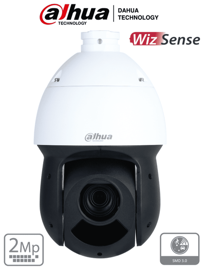 DAHUA SD49225DB-HNY - Cámara IP PTZ de 2 MP/ WizSense/ 25x de Zoom óptico/ IR de 100 m / H.265 / WDR Real de 120 dB/ Protección perimetral / Detección de rostros / SMD Plus/ Ranura para MicroSD/ IP66/ E&S de alarma y audio/ HL MCI2