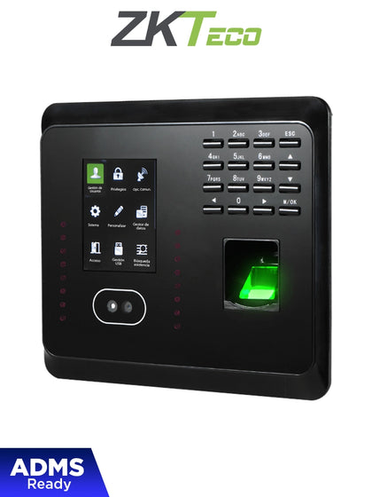 ZKTECO MB360ID - Control de Asistencia y Acceso Básico con Autenticación Facial 1500 Rostros, Huella Digital BioID 2000, Tarjeta ID 125 kHz 2000, Registro de 100,000 Eventos y Conectividad TCP/IP ZK9