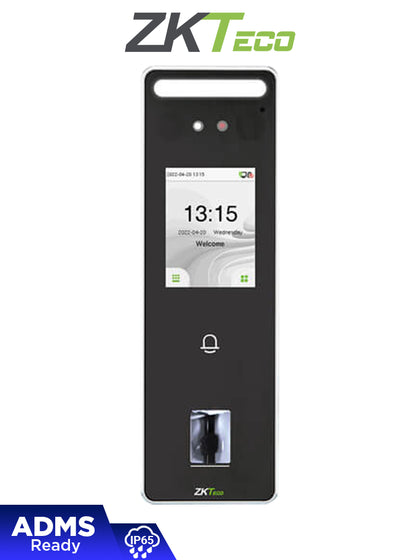 ZKTECO SpeedFaceV3L - Control de Acceso y Asistencia Visible Light con Autenticación Facial 500 Rostros, Huella Digital BioID+ 3000, Registro de 200,000 Eventos, IP65 y Conectividad TCP/IP ZKL zlink