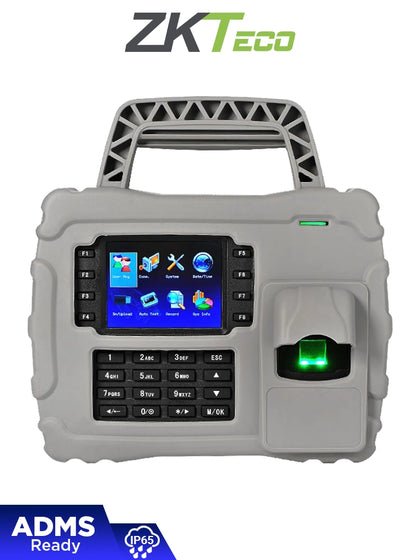 ZKTECO S922ID4G- Control de Asistencia Portátil de Uso Rudo con Huella Digital BioID 5000, Tarjeta ID 125 KHz 30000, IP65, Batería de Respaldo, Conexión TCP/IP y Conectividad 4G 10% HD8 MCI2
