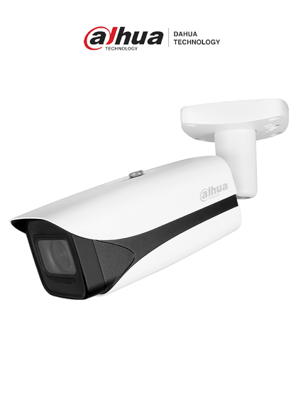 DAHUA IPC-HFW5241E-Z12E -Cámara IP Bullet 2MP con WizMindS y lente motorizado de 5-60 mm Alcance IR 150m, IA avanzada, mejora de imagen, micrófono integrado, metadatos, detección facial, conteo de personas, E/S de alarmas y audio, ePoE, IP67 e IK10 MCI2