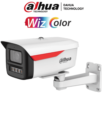 DAHUA DH-IPC-HFW2849M-S-B-PRO Cámara IP Bullet de 8MP / WizColor /WizSense/ equipada con IA/ SMD Plus/ Lente de 3.6 mm/ micrófono integrado/ Protección perimetral/ Ranura MicroSD, WDR real de 120 dB y PoE. Certificación IP67/ LoNuevo WIZD DWIZ