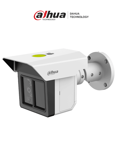 DAHUA DH-IPC-MFW5241T2-E3-ASE - Cámara de seguridad de triple lente de 2MP de resolución, ideal para protección perimetral de largo alcance. Ofrece detección de humanos y vehículos a 100m, visión IR de 100m, tecnología ePoE, y resistencia IP67/IK10. MCI1