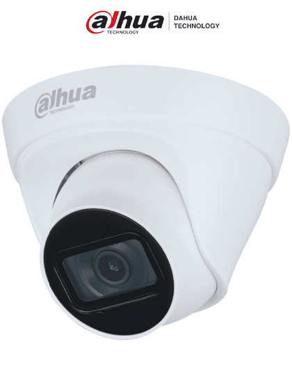 DAHUA DH-IPC-HDW1230T1P-A-0280B-S6 - Cámara IP Domo 2MP con lente de 2.8 mm y ángulo de visión de 102 grados, micrófono integrado, IR de 30m, IP67, PoE, DWDR/ LoNuevo