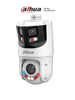 DAHUA SDT4E425-8P-GB-APV1-Cámara IP PTZ 8+4MP,8MP Vista Panorámica+4MP PT, TiOC WizSense, 25X Zoom, IR hasta100m, disuasión activa con Estrobo de Luz Roja y Azul, Altavoz Integrado, protección perimetral, Iluminador dual inteligent, IP66ILDDAFE