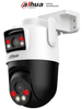 DAHUA IPC-WPT1339DD-SW-3E2-PV -Cámara IP PT Wifi Dual de 6 MP/ Dos lentes de 3 MP cada uno fijo y PT, Iluminador Dual Inteligente, IR 50m, Microfono y Altavoz Integrados, IA, Autotracking, Disuasión activa, Ranura MicroSD, IP66LoNuevo DDPT DHWifi MC