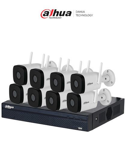 DAHUA BUNDLE DAHUA IPC-HFW1230DT-STW - Cámara IP Bullet Wifi de 2 Megapixeles/ Lente de 2.8 mm/ 100 Grados de Apertura/ IR de 30 Metros/ H.265/ Microfono y Altavoz Integrados/ Ranura MicroSD/ IP67/+ NVR NVR1104HS-W-S2 DHWifi BUD