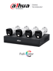 DAHUA DH-KIT/XVR1B04-I/T/4-HFW1209CN-A-LED-0280B- Kit de 4 canales Full Color de 2 MP. Incluye 4 cámaras HFW1209CN-A-LED-0280B, DVR Cooper-I WizSense, con IA, H.265+, y 4 canales + 1 IP o hasta 5 canales IP. Búsqueda avanzada de humanos/