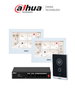 DAHUA KITVPIPWIFI01DH - Kit de Videoportero IP WiFi Dahua con 2 Monitores de 7, Frente de Calle y Switch PoE