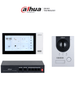 DAHUA KTP01LS - Kit de Videoportero IP con Frente de Calle Metálico Antivandálico y cámara de 2MP. Incluye monitor táctil de 7, ranura SD, control de puerta, E/S de alarmas, y switch PoE de 6 puertos, 36W. Ideal para seguridad avanzada/ VDP