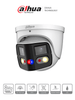 DAHUA IPC-PDW3849-A180-AS-PV Cámara IP WizSense Eyeball con multivisión en dos sensores de 4MP, ofreciendo un ángulo de 180°. Con IR de 25 m, LED de 20 m, disuasión activa, ePTZ, micrófono, altavoz, y protección IP67.