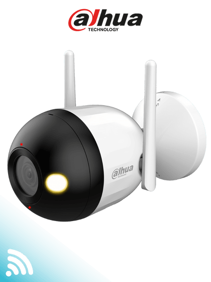 DAHUA F4CN-PV - Cámara IP Bullet WiFi de 4 Megapíxeles/Full Color + Iluminación Dual Intelingente/ Disuasión Activa/ Audio 2 Vías/ Microfono y Altavoz Integrados/ 30 Metros de Iluminación/ IA/ IP67/ WiFiDahuaDHWifi MCI2 WDA