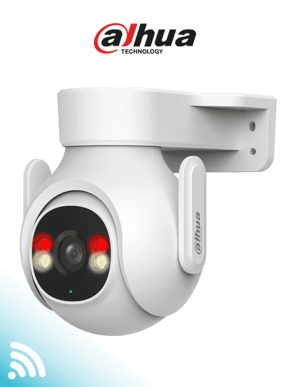 DAHUA DH-P3B-PV- Cámara IP PT WiFi de 3 Megapíxeles con audio bidireccional micrófono y altavoz, sirena de 110 dB, WiFi 6, detección de personas y vehículos, IP65 y ranura MicroSD. WiFiDahuaDHWifi