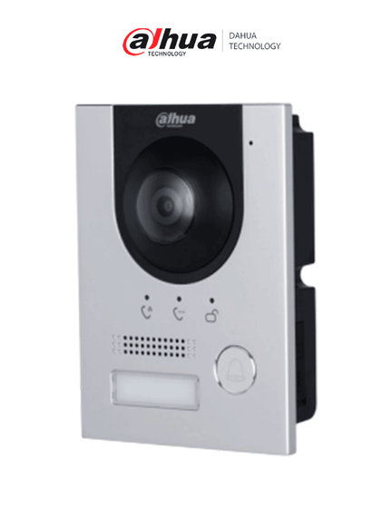 Dahua DHI-VTO2201F-P-S2 Frente de calle IP 2MP/ IK 07/ IP 65/ Control de Cerradura/ Aluminio/ Compatible con App DMSS/ Apertura remota/ Alimentación a 12V / VDP
