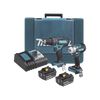 Kit de Rotomartillo Atornillador DHP482 + Atornillador de Impacto DTW301, incluye 2 Baterías BL1850B, 1 Cargador DC18SD y Maletín Plastico