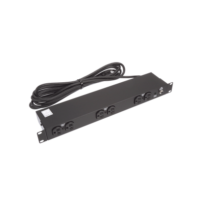 PDU Básico de Montaje en Rack, Con 6 Salidas Frontales NEMA 5-15R, Enchufe de Entrada NEMA 5-15P, de 19in, 1UR, 15 Amp, 120 Vca