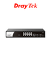 DRAYTEK VigorSwitch G2100 - Switch Gigabit administrable de 10 puertos, 8 puertos 10/100/1000Mbps, 2 SFP, 1 consola, capa 2 con funciones de capa 3 DHCP, enrutamiento VLAN, interfaz web y prevención de conflictos IP